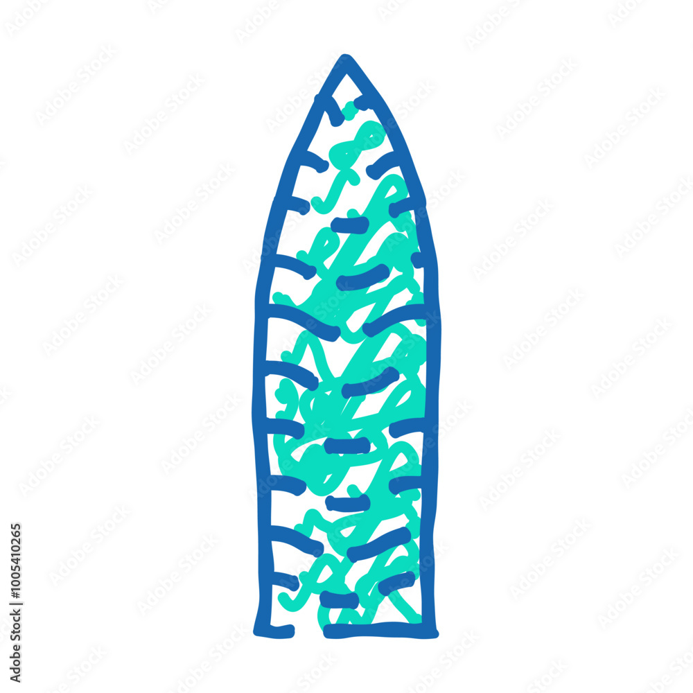 sansevieria tropical leaf doodle icon sketch vector. sansevieria tropical leaf sign. isolated symbol illustration
