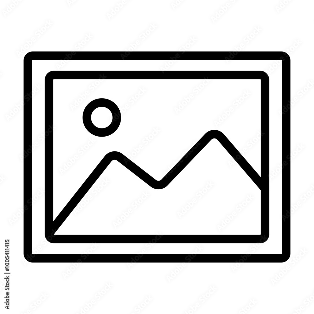 Picture Vector Line Icon Design Picture Vector Line Icon Design