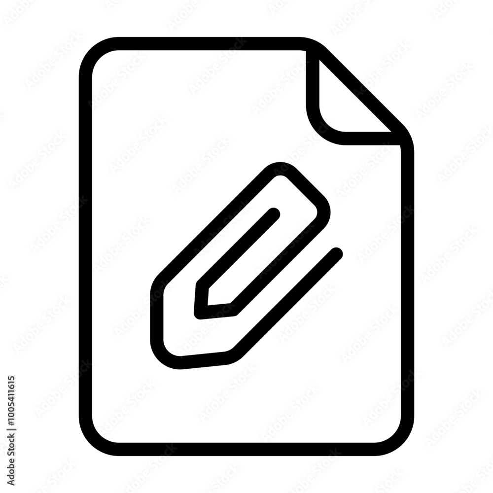 Attach Vector Line Icon Design Attach Vector Line Icon Design