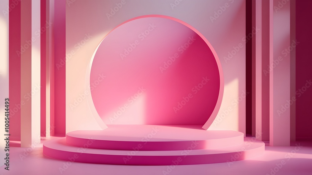 Abstract pink geometry shape background. podium minimalist mock up scene. 3d rendering. Abstract pink geometry shape background. podium minimalist mock up scene. 3d rendering.