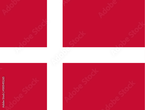 Free Download National Flag Denmark, red field charged with a white Nordic cross that extends to the edges, the vertical part of the cross is shifted to the hoist side - GFXLoad