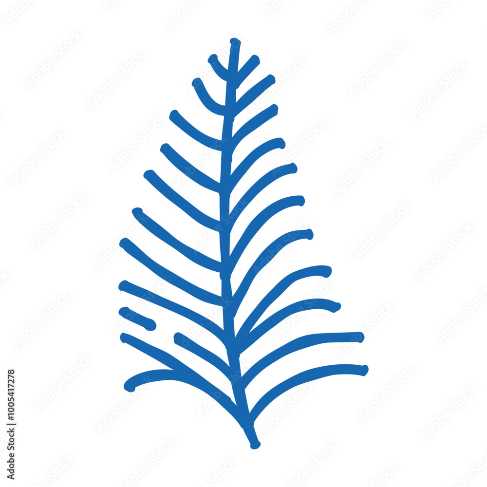 coconut tropical leaf doodle icon sketch vector. coconut tropical leaf sign. isolated symbol illustration coconut tropical leaf doodle icon sketch vector. coconut tropical leaf sign. isolated symbol illustration