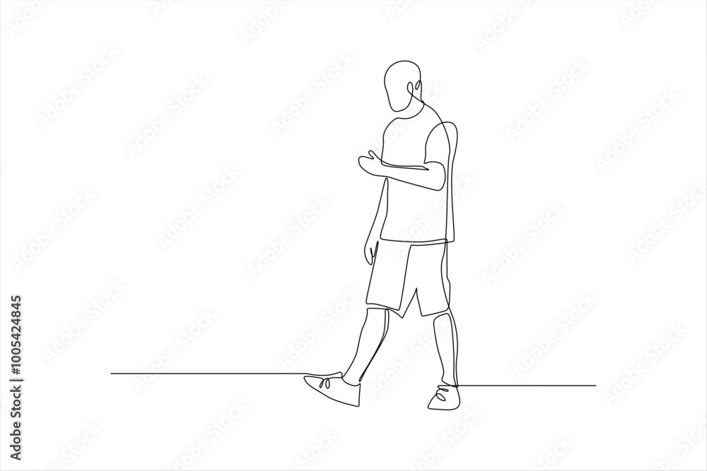 continuous line drawing of a man walking continuous line drawing of a man walking