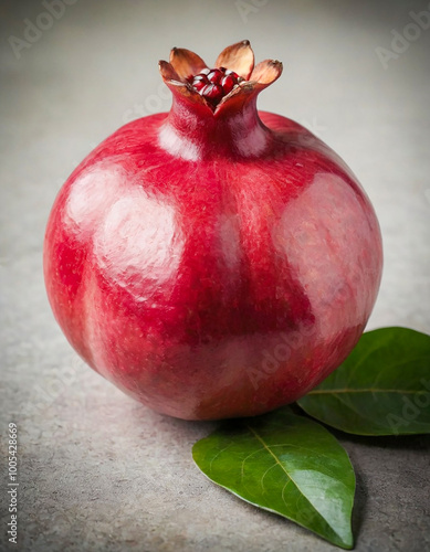 Isolated Pomegranate on Gray background