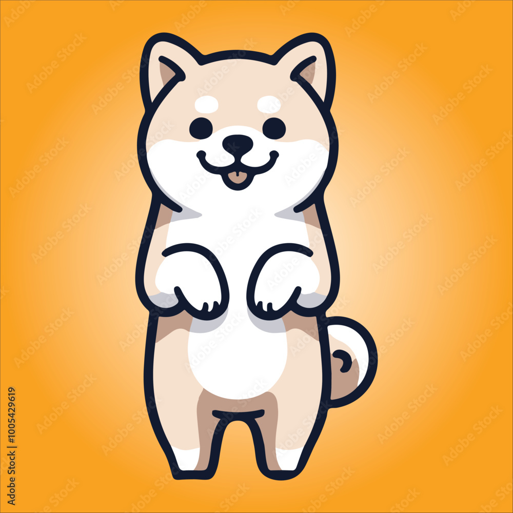 An Akita Dog Standing with Confidence Behind Legs - Dog Cartoon isolated vector illustration
An Akita Dog Standing with Confidence Behind Legs - Dog Cartoon isolated vector illustration