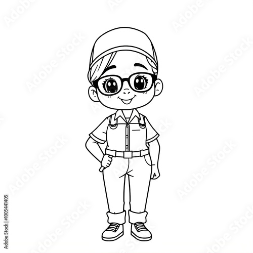 child with glasses