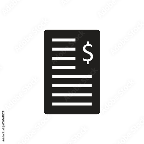 Invoice icon logo design template isolated illustration