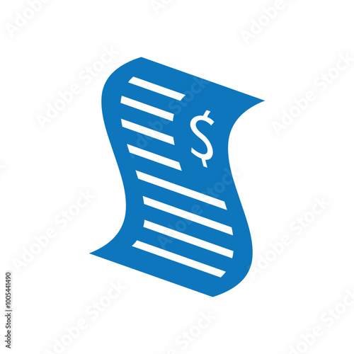 Invoice icon logo design template isolated illustration