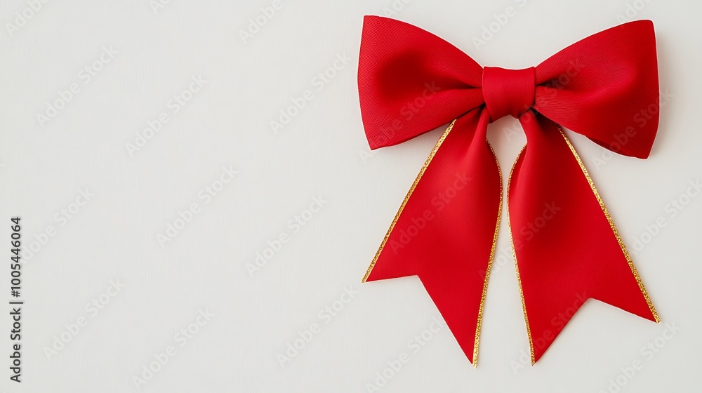 A Beautiful Red Bow Perfect for Gifts and Decorations