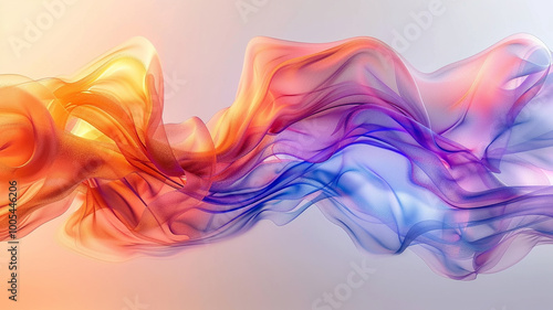 Vibrant swirls of color dance gracefully in a serene gradient backdrop