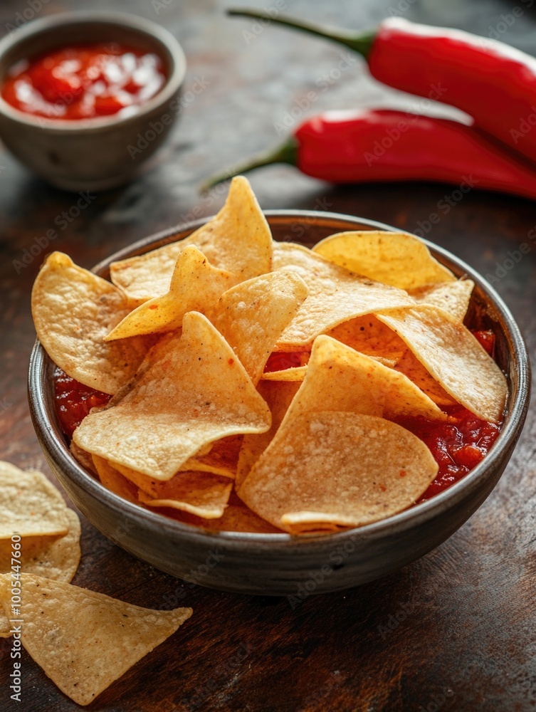 Tortilla Chips and Chili Snack Tortilla Chips and Chili Snack