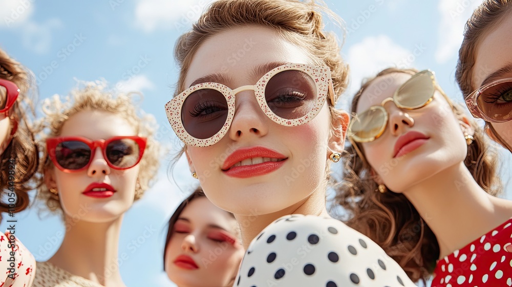 Stylish Women Wearing Sunglasses in Summer Vibes Stylish Women Wearing Sunglasses in Summer Vibes