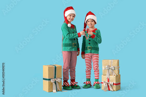 Cute happy little children ...