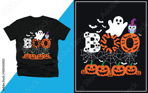 Boo t-shirt Design Vector Illustration.
