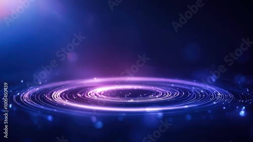 Vibrant Light Waves with Bokeh and Spiral Effect