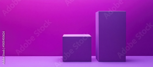 Purple Geometric Shapes on a Purple Background