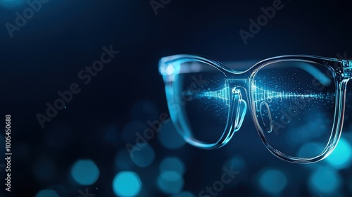 Futuristic Glasses with Digital Visual Effects
