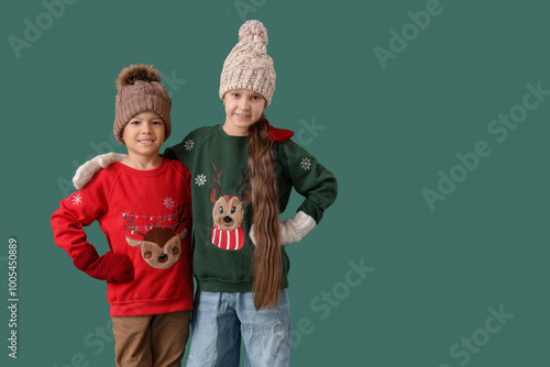Cute happy little children ...