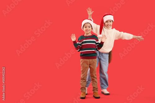 Cute happy little children ...