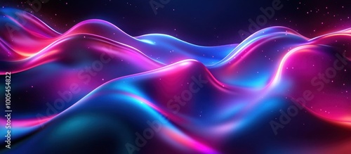 Abstract Liquid Neon Wave Background