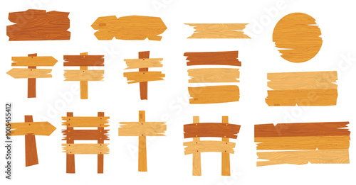 Wooden sign vector, decoration board illustration