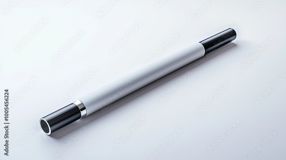 A sleek and modern pen resting on a light background, showcasing its elegant design and superior craftsmanship. A sleek and modern pen resting on a light background, showcasing its elegant design and superior craftsmanship.