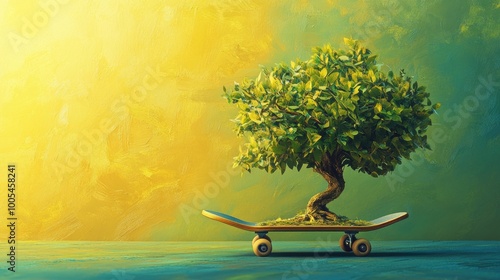 Tree on a Skateboard photo