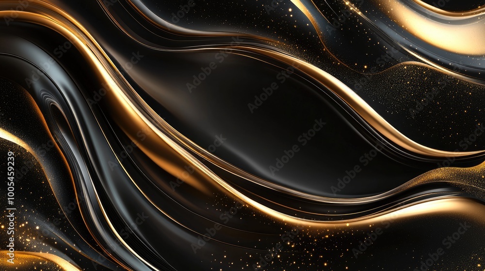 Mesmerizing abstract pattern with shimmering gold accents and elegant curves on a dynamic background, symbolizing luxury and affluence Mesmerizing abstract pattern with shimmering gold accents and elegant curves on a dynamic background, symbolizing luxury and affluence