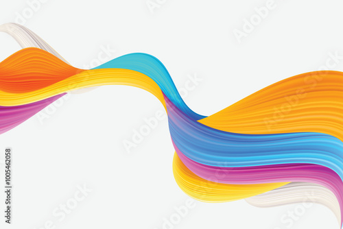 A colorful wave is moving along the wall for background.