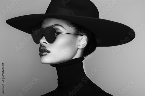 Minimalistic, fine art, high fashion photo of a woman.