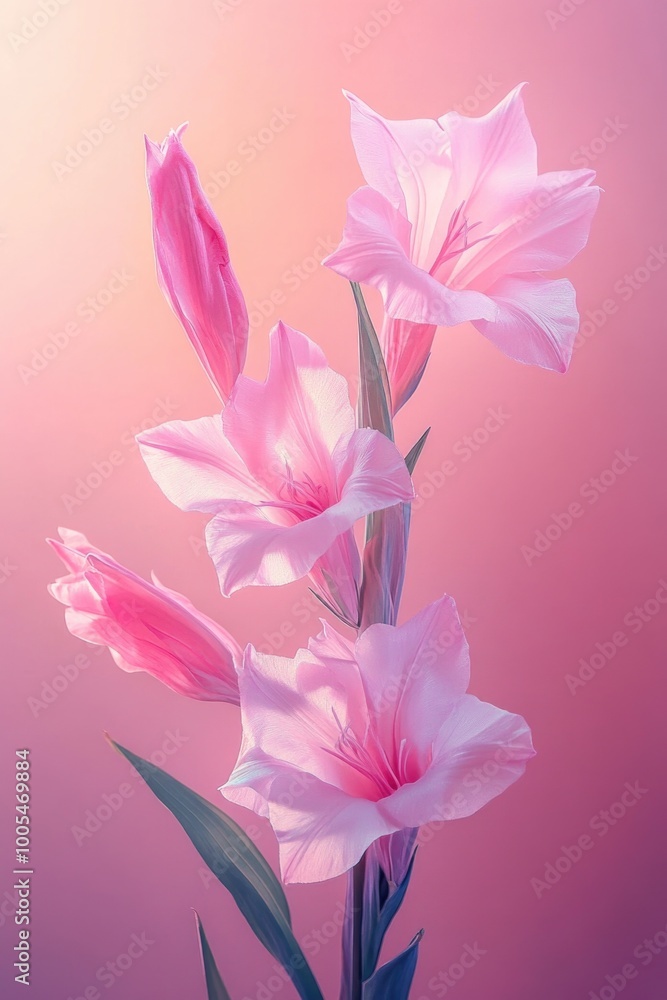 Pink Flowers Close Up, Pink Flowers Close Up,