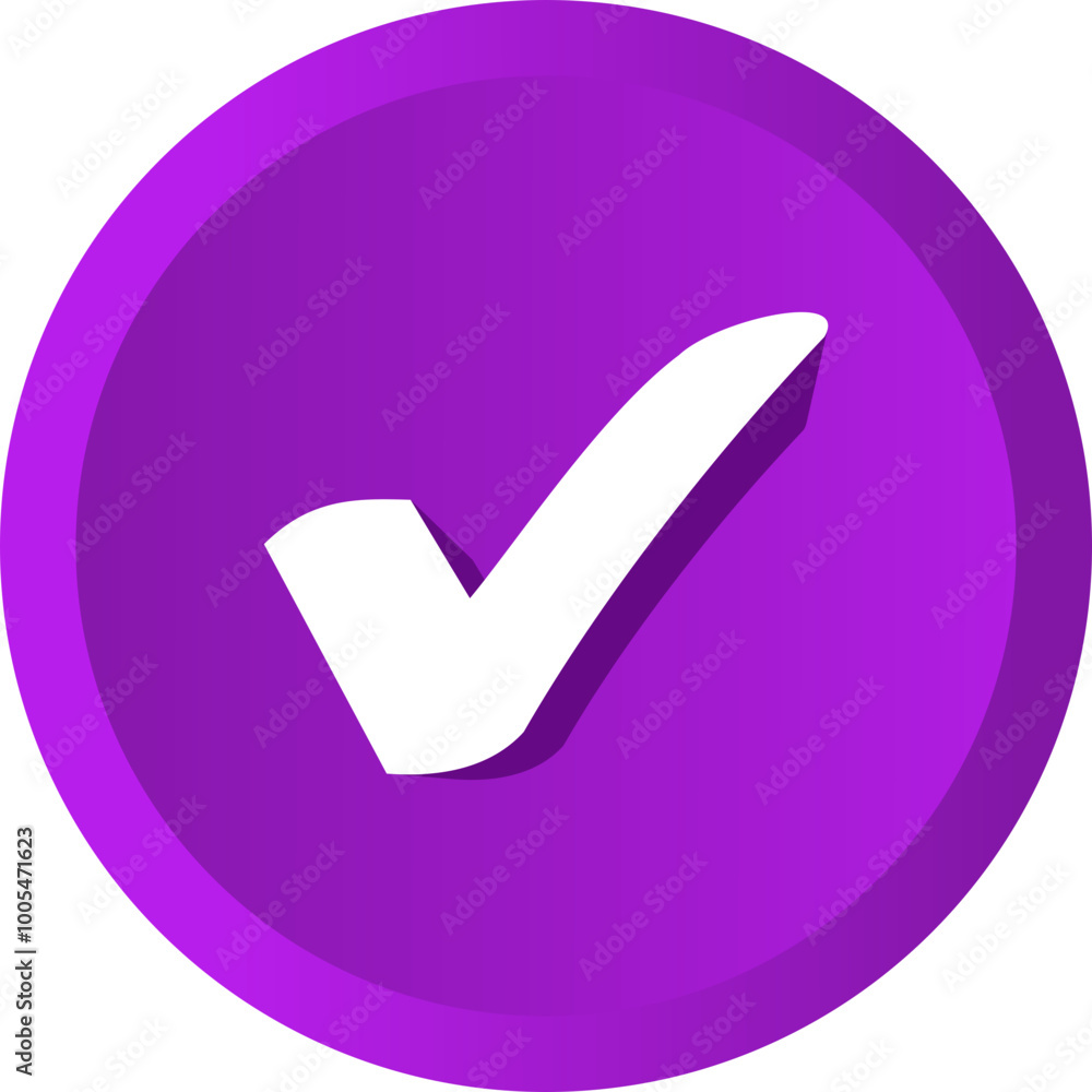 3D Checlist Circle Icon 3D Checlist Circle Icon