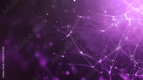Wallpaper Mural Abstract Purple Network with Glowing Points and Lines Torontodigital.ca