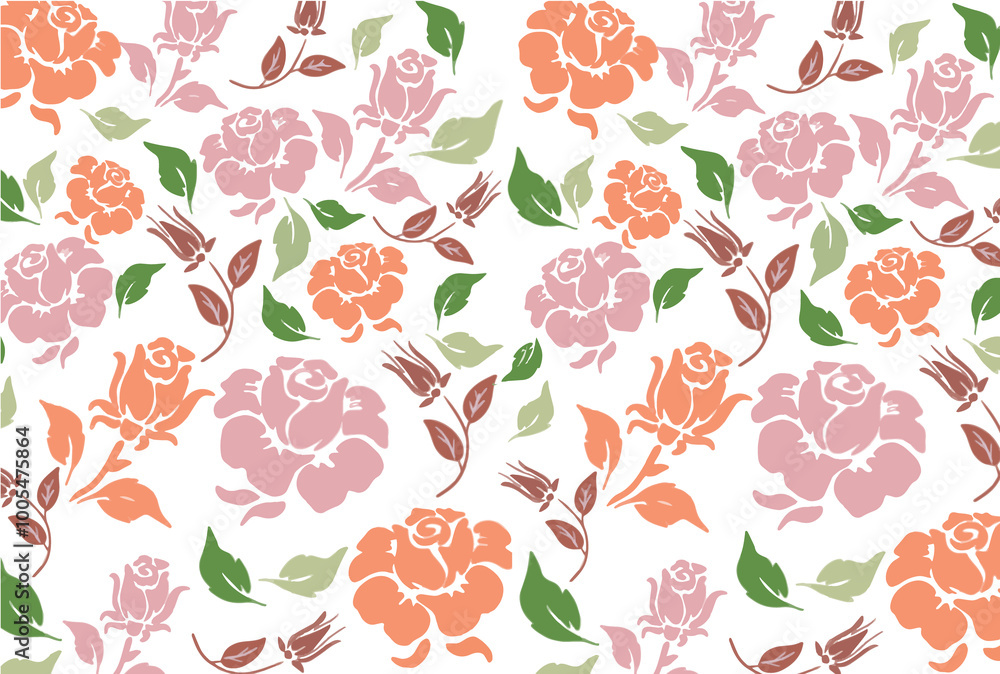 seamless pattern with roses seamless pattern with roses