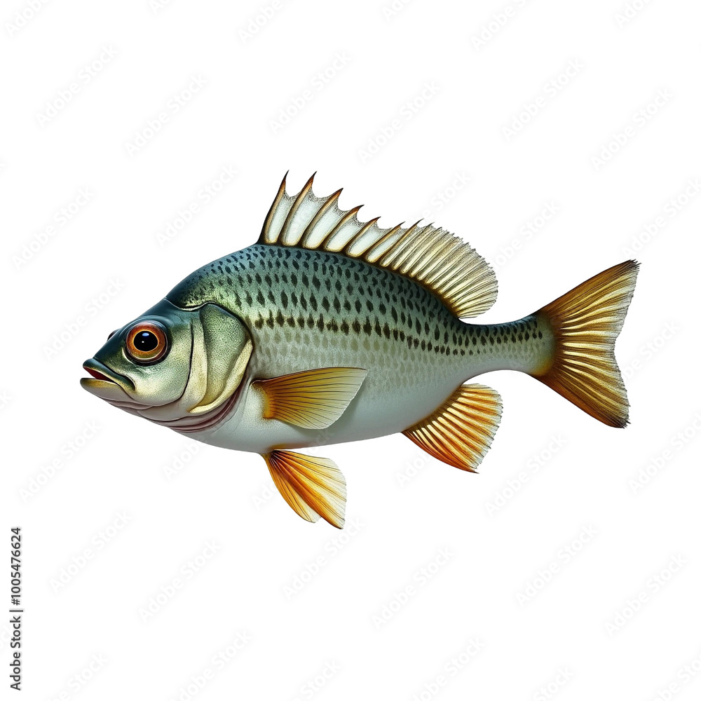 Rudd fish on a white background Rudd fish on a white background