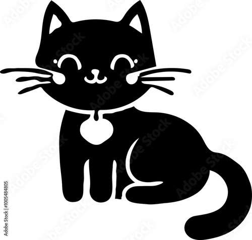 A happy cute cat vector illustration