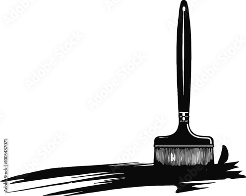 Black paintbrush vector