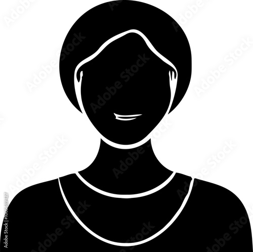 Black female avatar icon