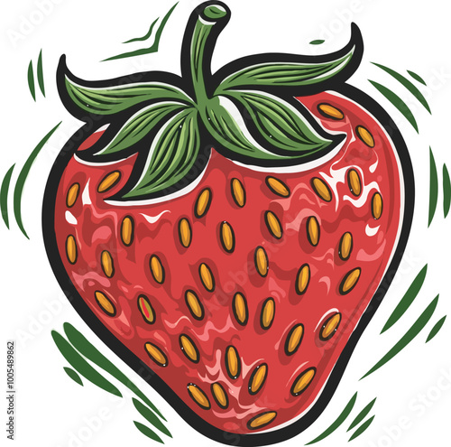 A strawberry vector illustration