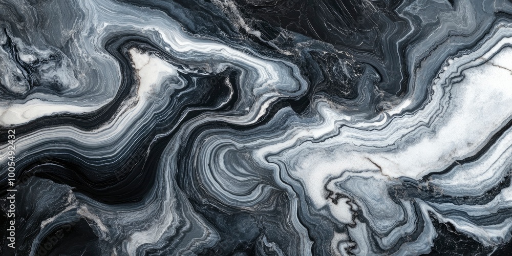 A marble texture in black and white that looks like a natural landscape formation. A marble texture in black and white that looks like a natural landscape formation.