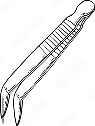 sketch dental tweezers