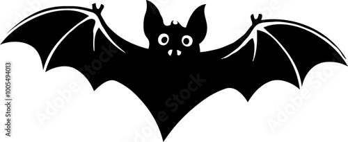 A bat silhouette vector illustration