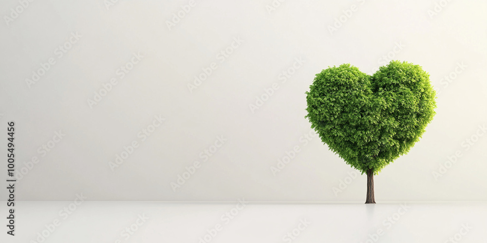 large tree with heart shaped foliage stands tall, symbolizing love and natures beauty. Its vibrant green leaves create serene atmosphere, perfect for inspiring emotions large tree with heart shaped foliage stands tall, symbolizing love and natures beauty. Its vibrant green leaves create serene atmosphere, perfect for inspiring emotions