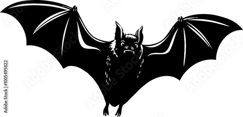 A bat silhouette vector illustration