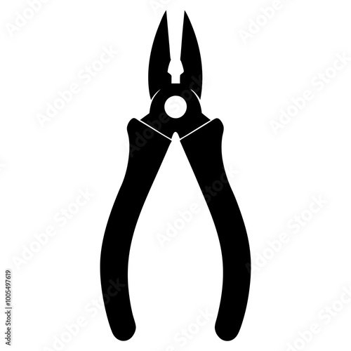 Pliers  silhouette vector illustration design