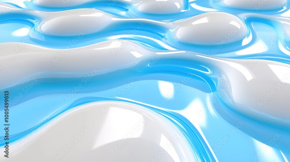 Fototapeta premium Close-up of shimmering water texture with light reflections, creating a calm and serene ambiance