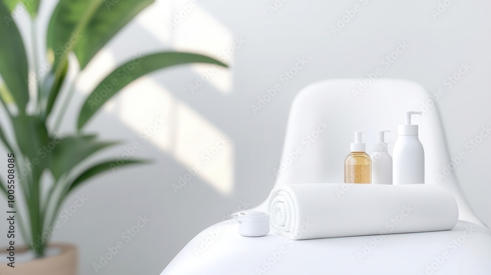 Medical spa offering recovery therapies, luxury surroundings, illustration Medical spa offering recovery therapies, luxury surroundings, illustration