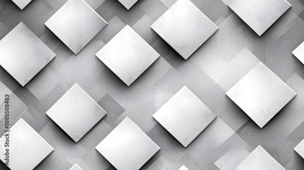 Geometric diamond pattern on textured gray background: modern abstract art Geometric diamond pattern on textured gray background: modern abstract art