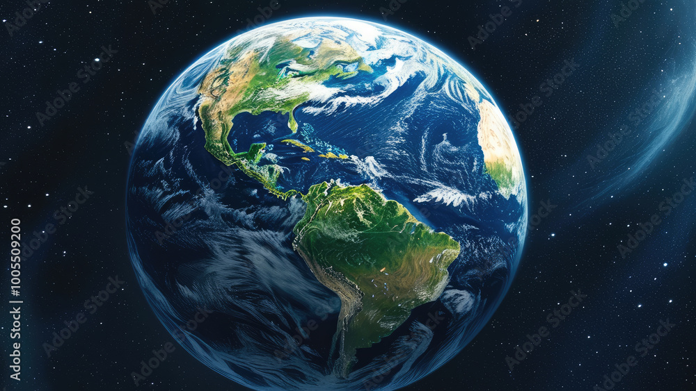 Obraz premium Earth from Space: A Beautiful Blue Marble