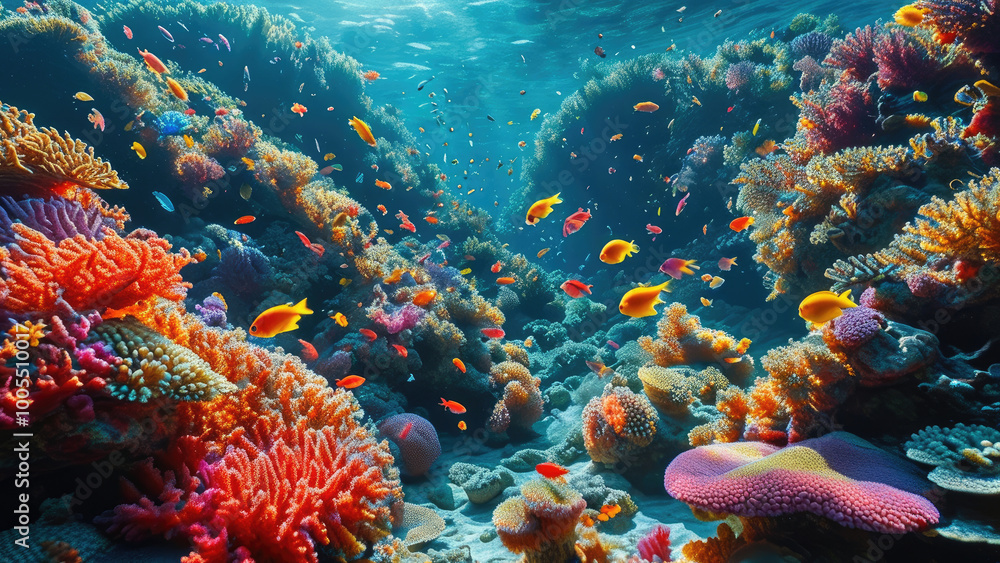 Obraz premium Beautiful Coral Reef Ecosystem